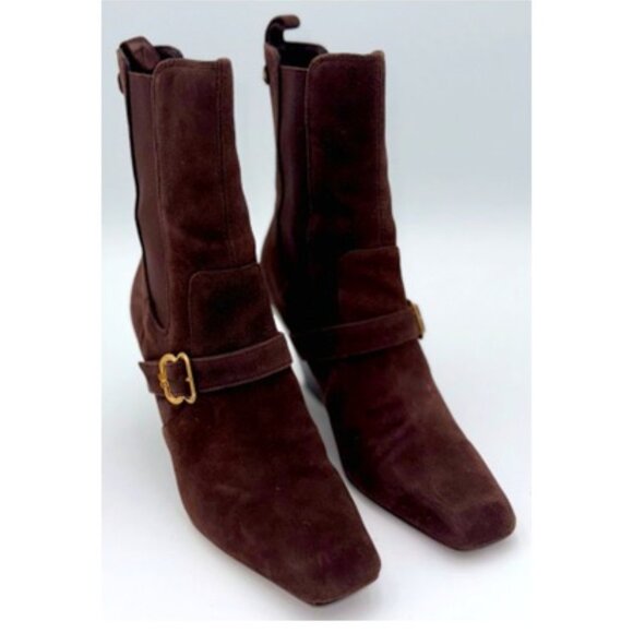 Sam Edelman Shoes - EUC-Anthropologie x Sam Edelman Bree Buckle Boots - Brown - 8.5